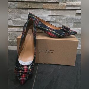 NEW J. Crew Women's Multicolor Plaid Kitten Heels